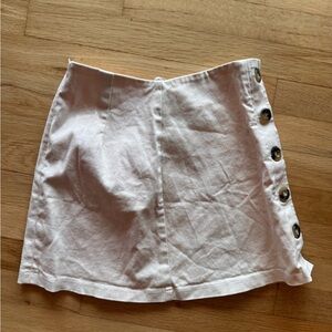 bec + bridge White Button-Detail Skirt